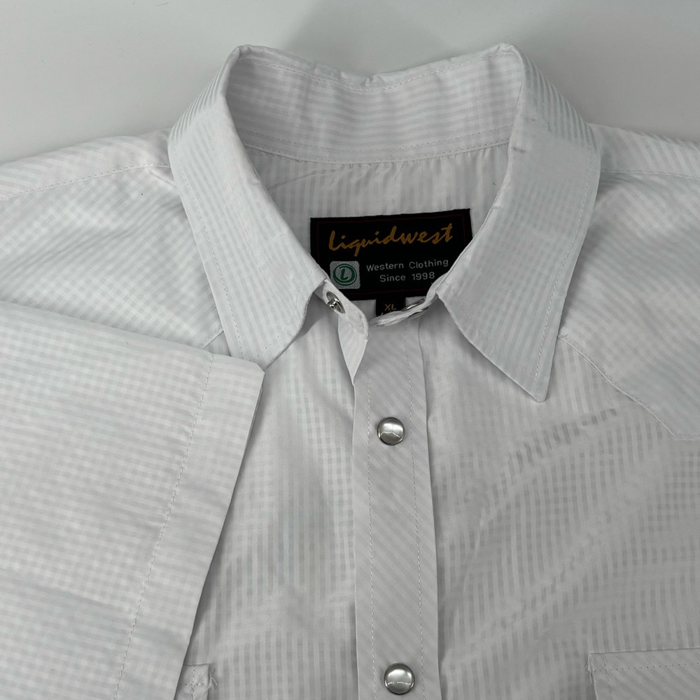 Liquidwear Mens Mens Long Sleeve Pearl Snap Button Down‎ Shirt Size XL